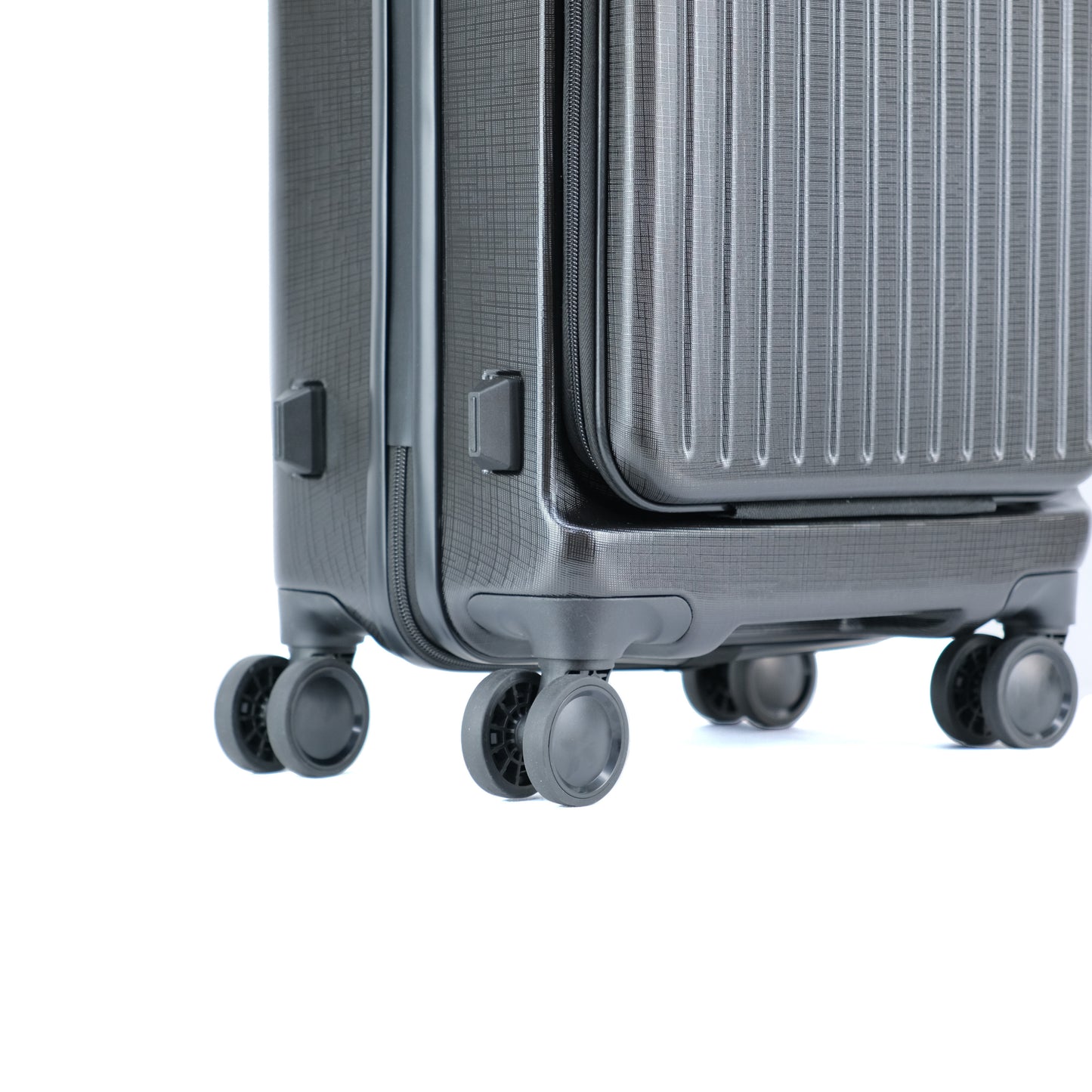 フロントポケット付きキャリーケース 機内持ち込み対応 TSAロック搭載 スーツケース