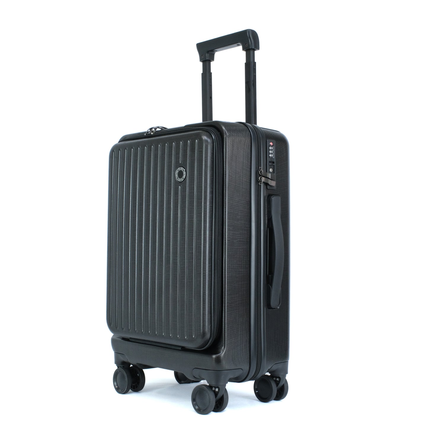 フロントポケット付きキャリーケース 機内持ち込み対応 TSAロック搭載 スーツケース